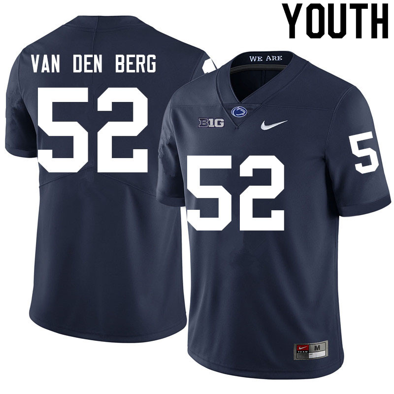 NCAA Nike Youth Penn State Nittany Lions Jordan van den Berg #52 College Football Authentic Navy Stitched Jersey XHW1698PE